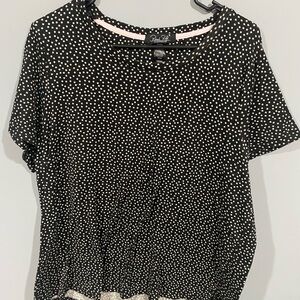 Black and White Polka Dot Top